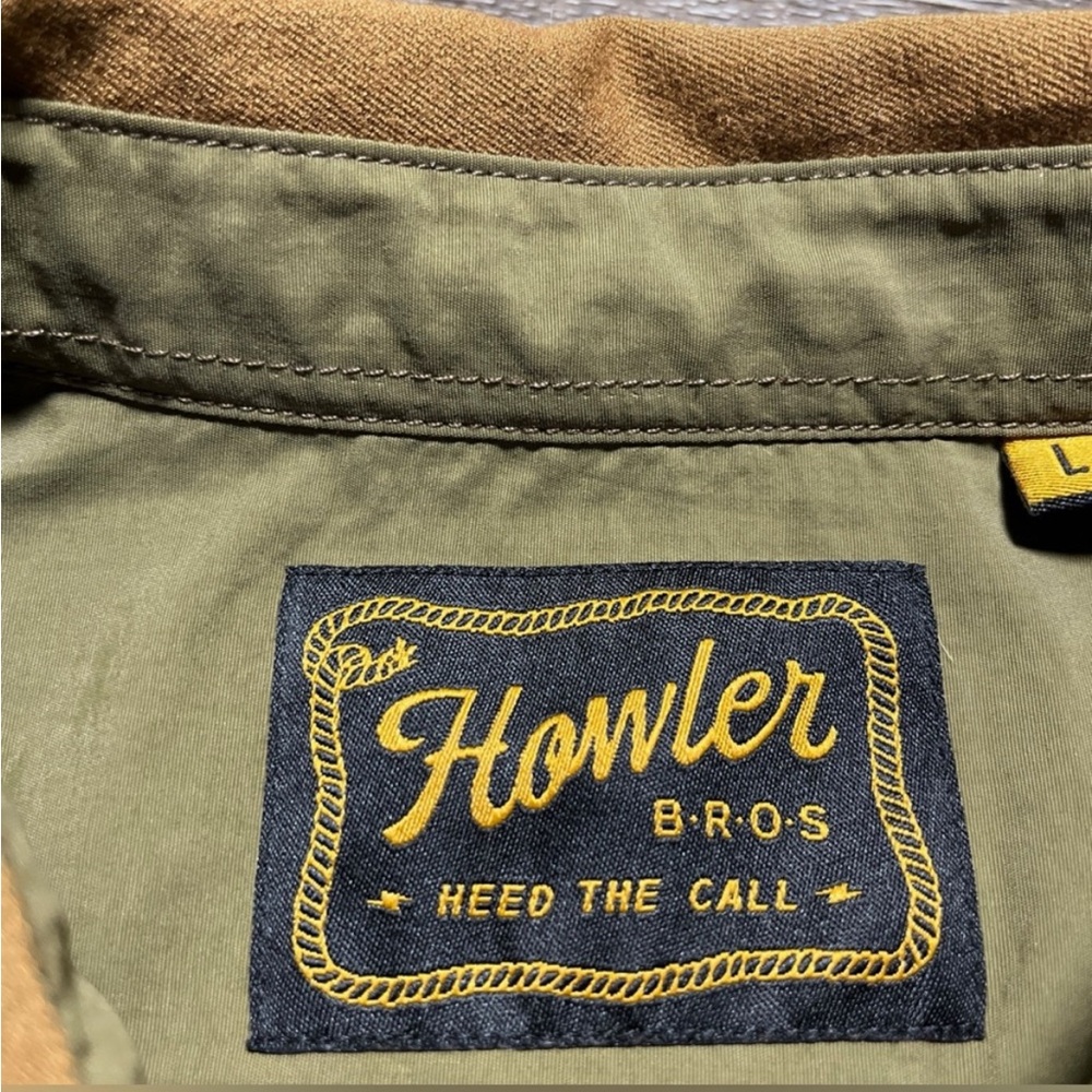 Howler Brothers Two-Tone Tan and Brown Western Shirt - Picture 3 of 4